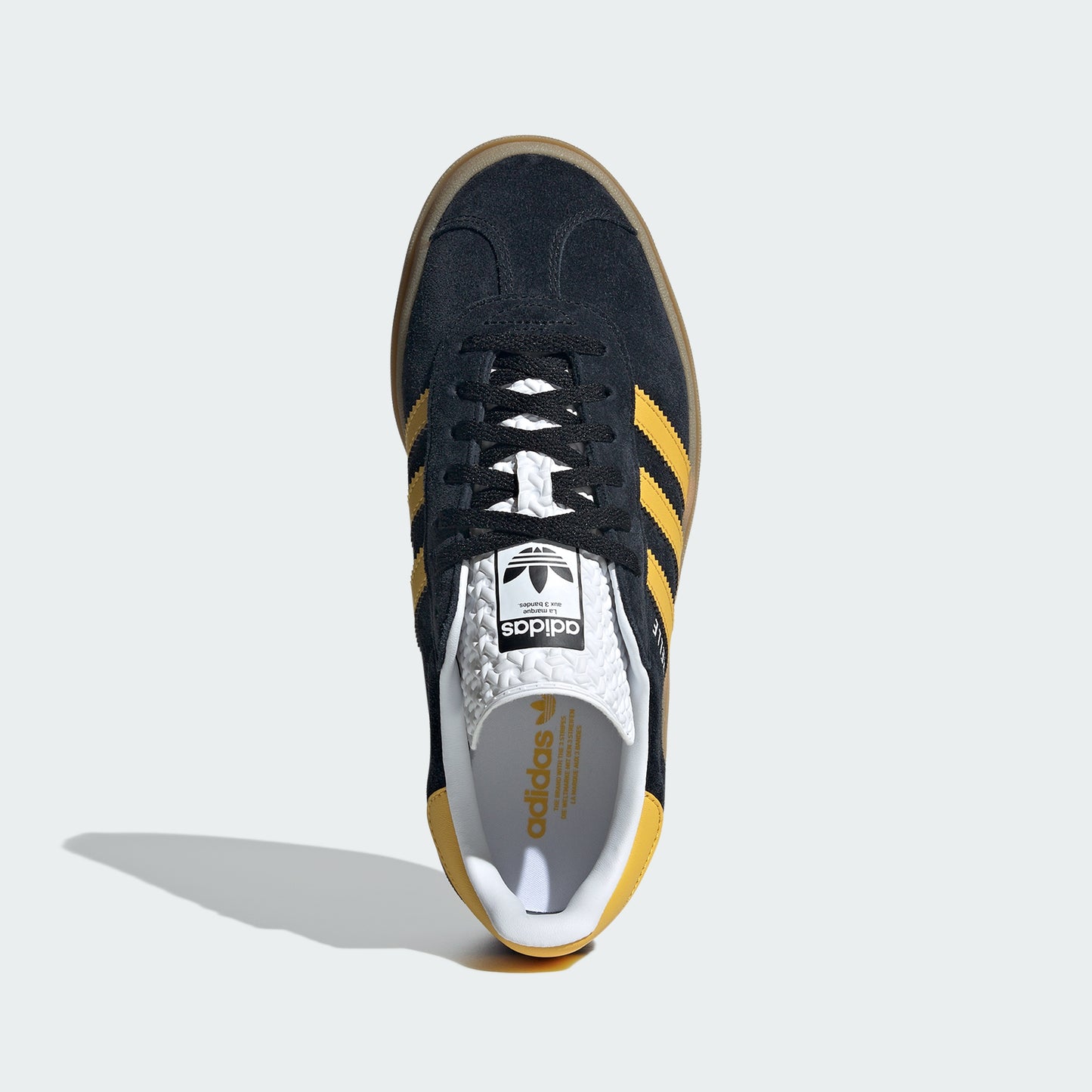Gazelle Bold Shoes (Core Black / Bold Gold / Cloud White)