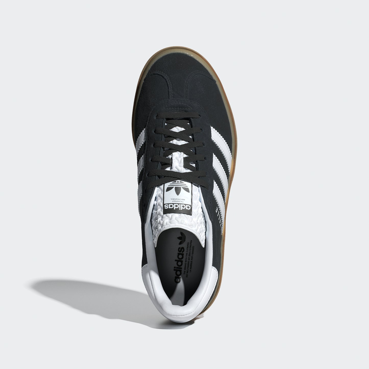 Gazelle Bold Shoes (Core Black / Cloud White / Cloud White)
