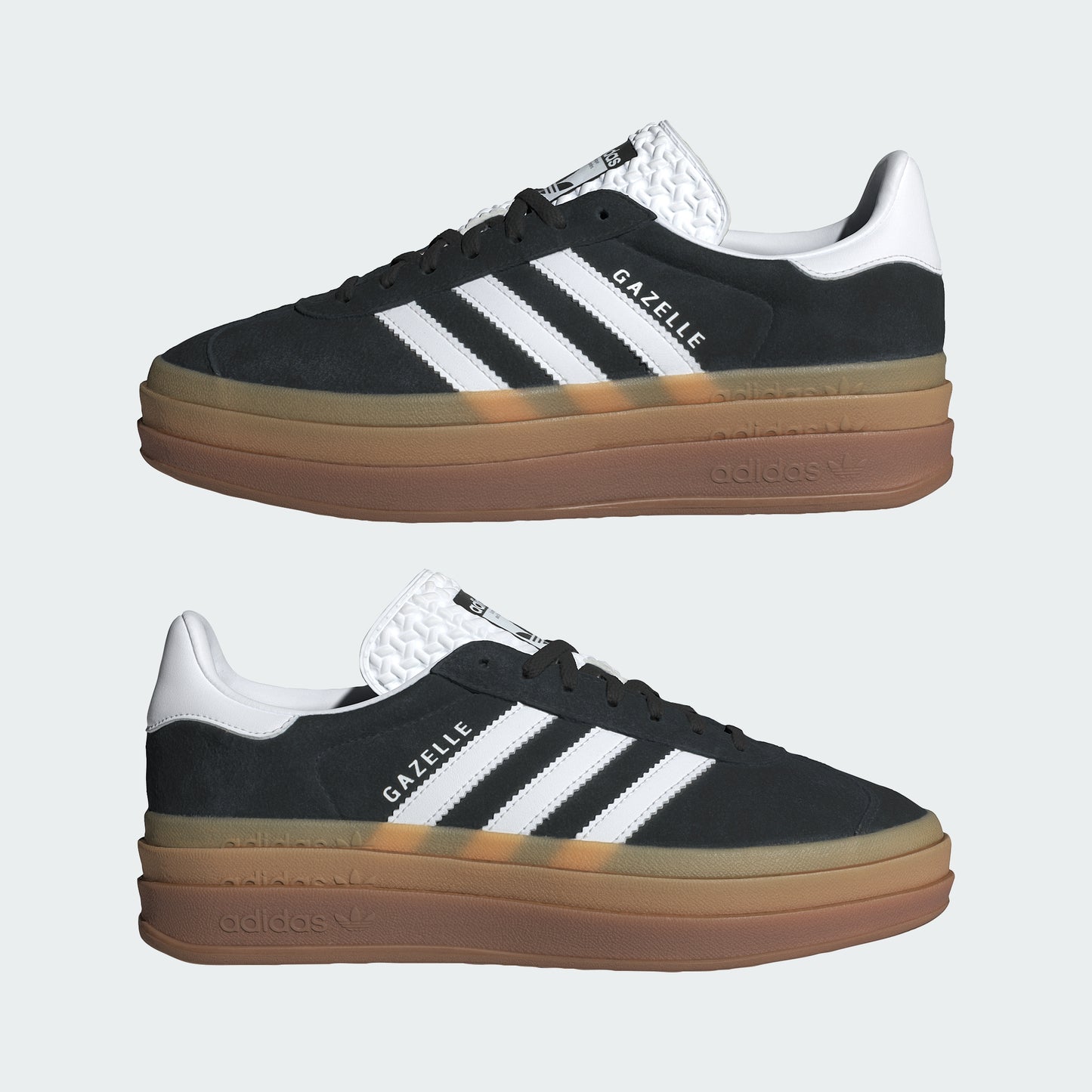 Gazelle Bold Shoes (Core Black / Cloud White / Cloud White)