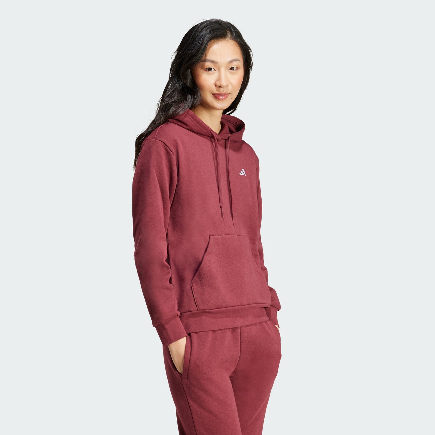 Essentials Small Logo Feel Cozy Hoodie (Shadow Red)