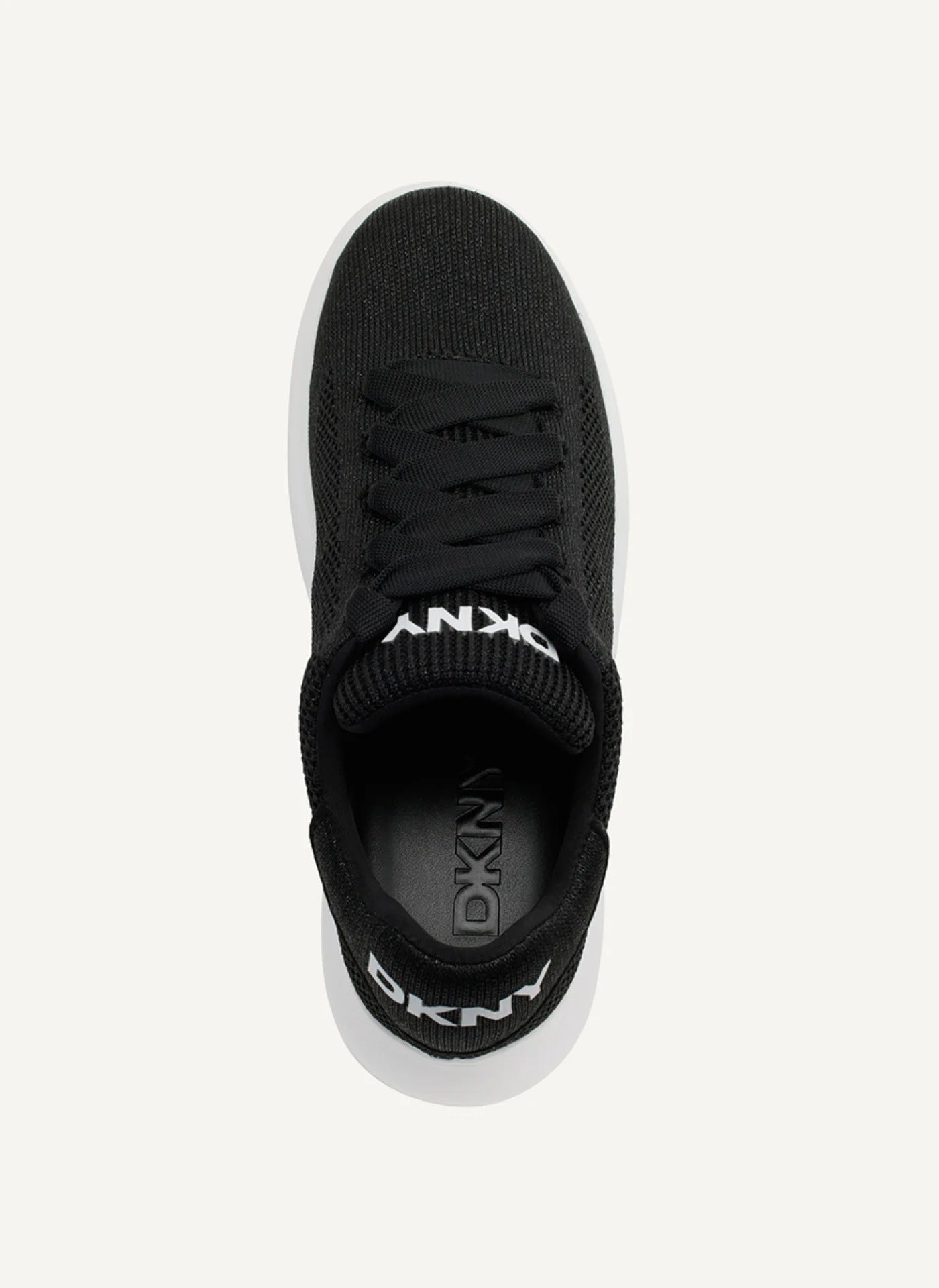 Jewel Knit Lace Up Sneaker (Black)