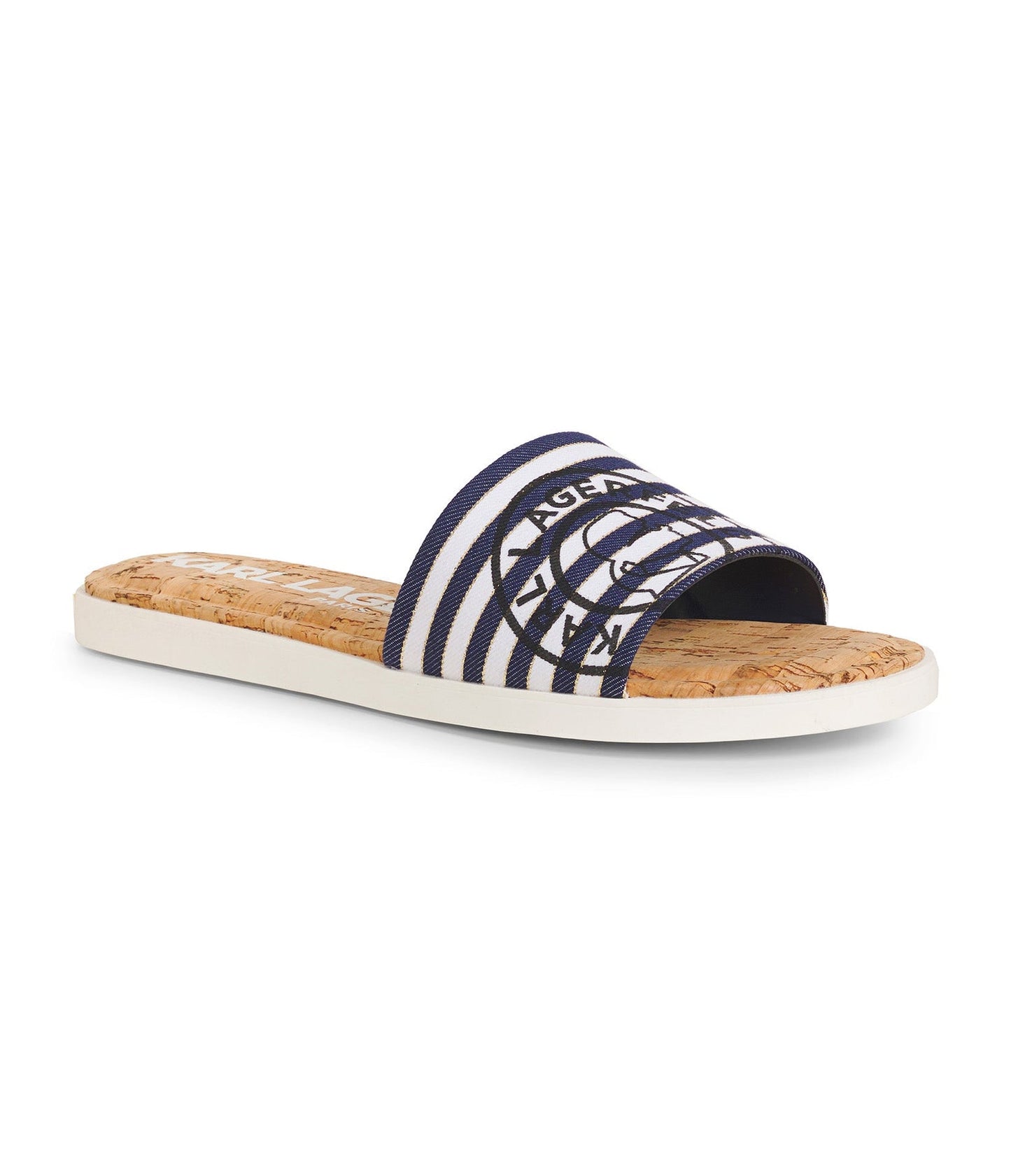 Canta Stripe Slide (Denim / White)