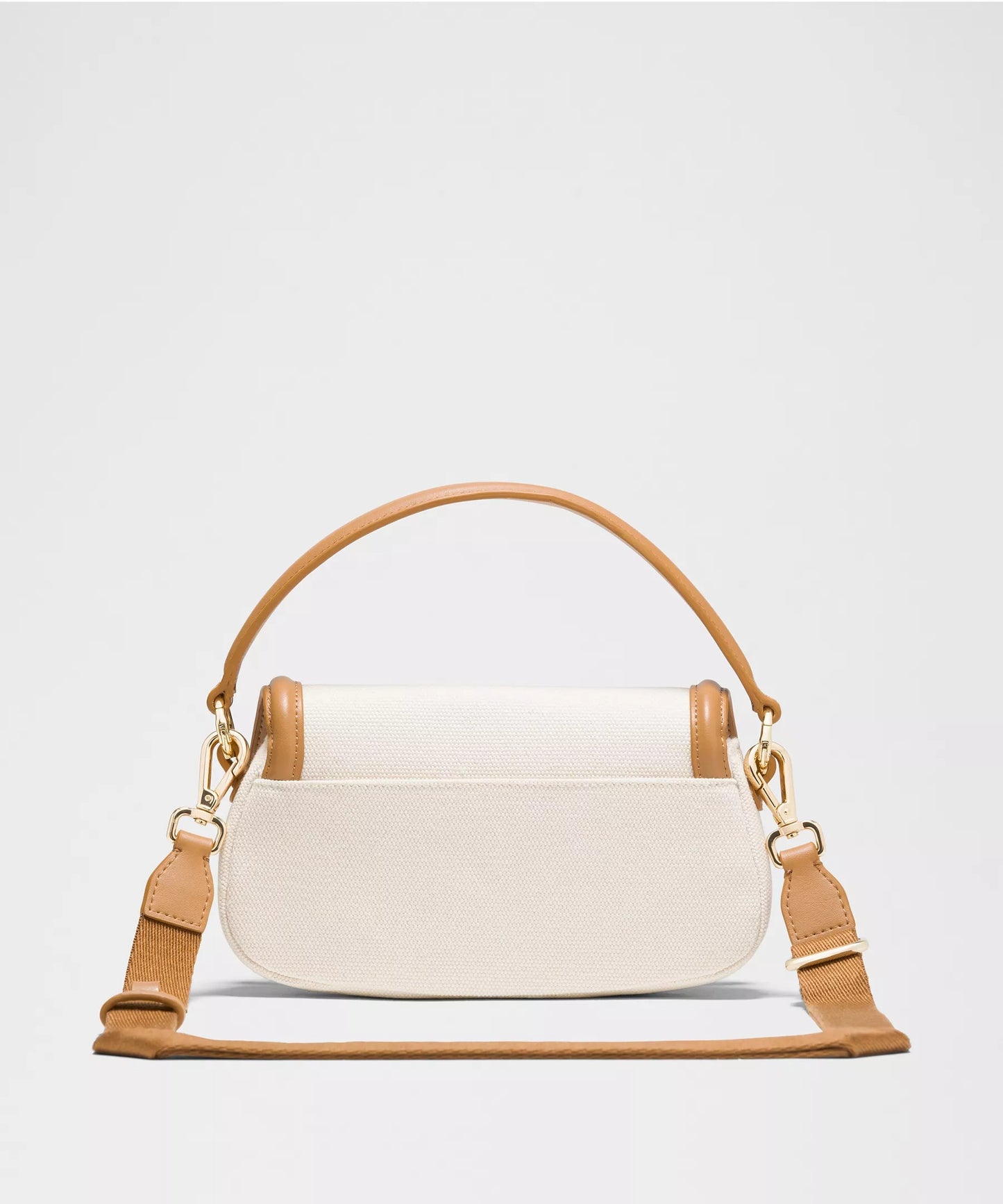 Canvas Mini Bag (Natural / Chestnut Brown)