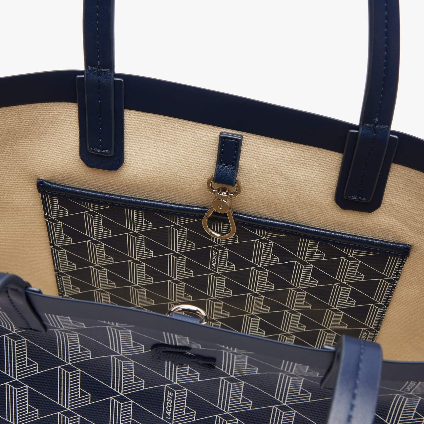 Zely Tote with Pouch (Mono Marine Farine)