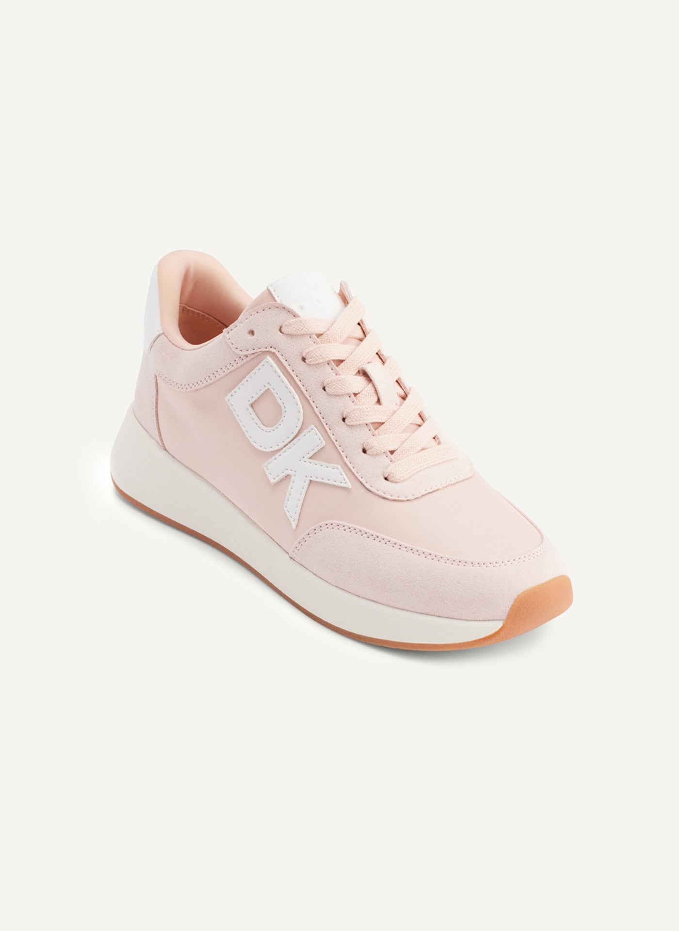 Oaks Logo Lace Up Sneakers (Pale Blush)