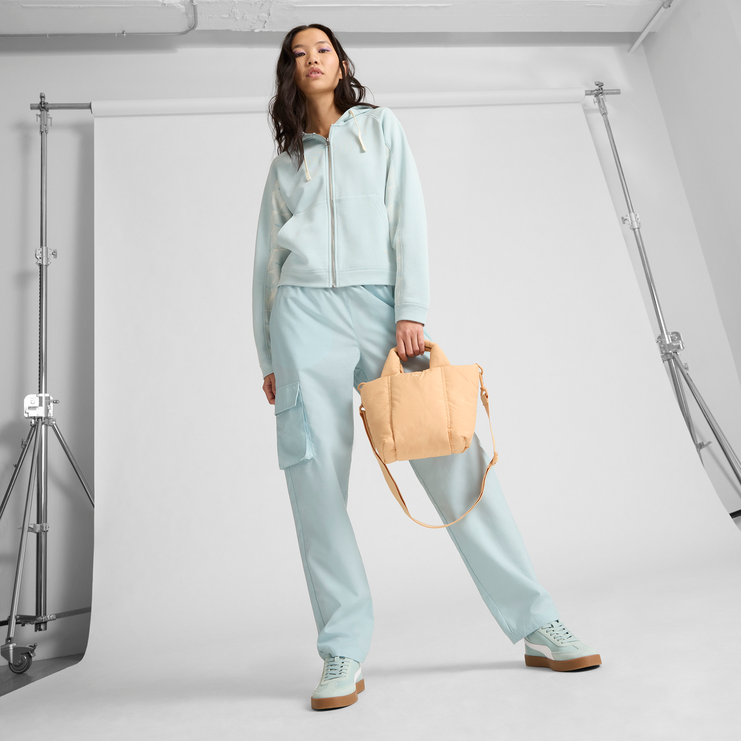 Puffer Mini Tote Bag (Light Beige)