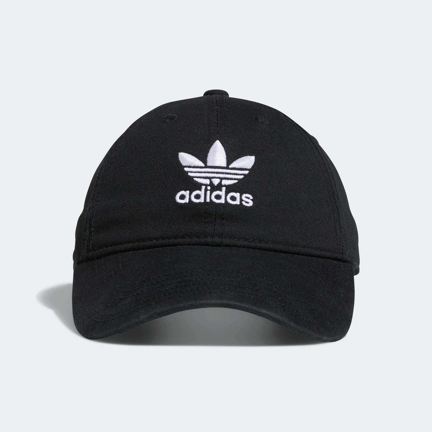 Relaxed Strap-Back Hat (Black / White)