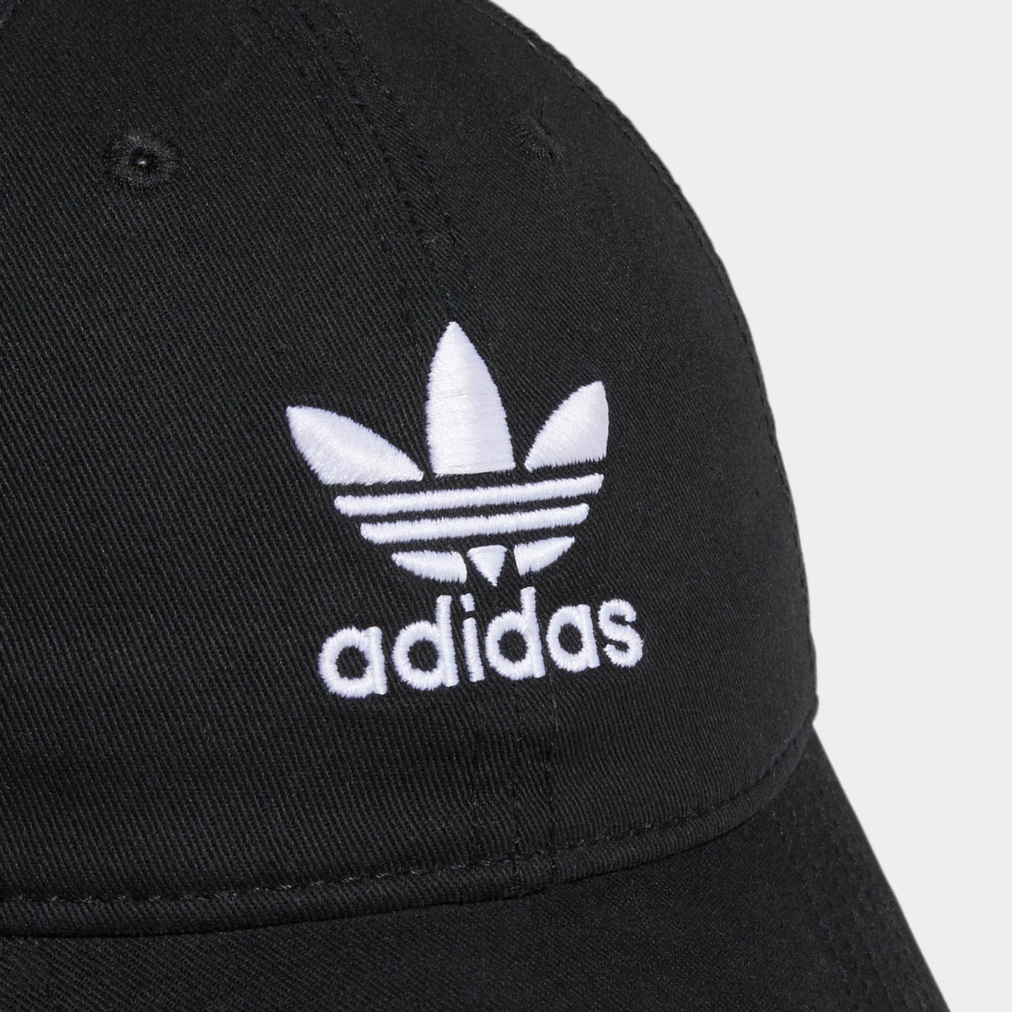 Relaxed Strap-Back Hat (Black / White)