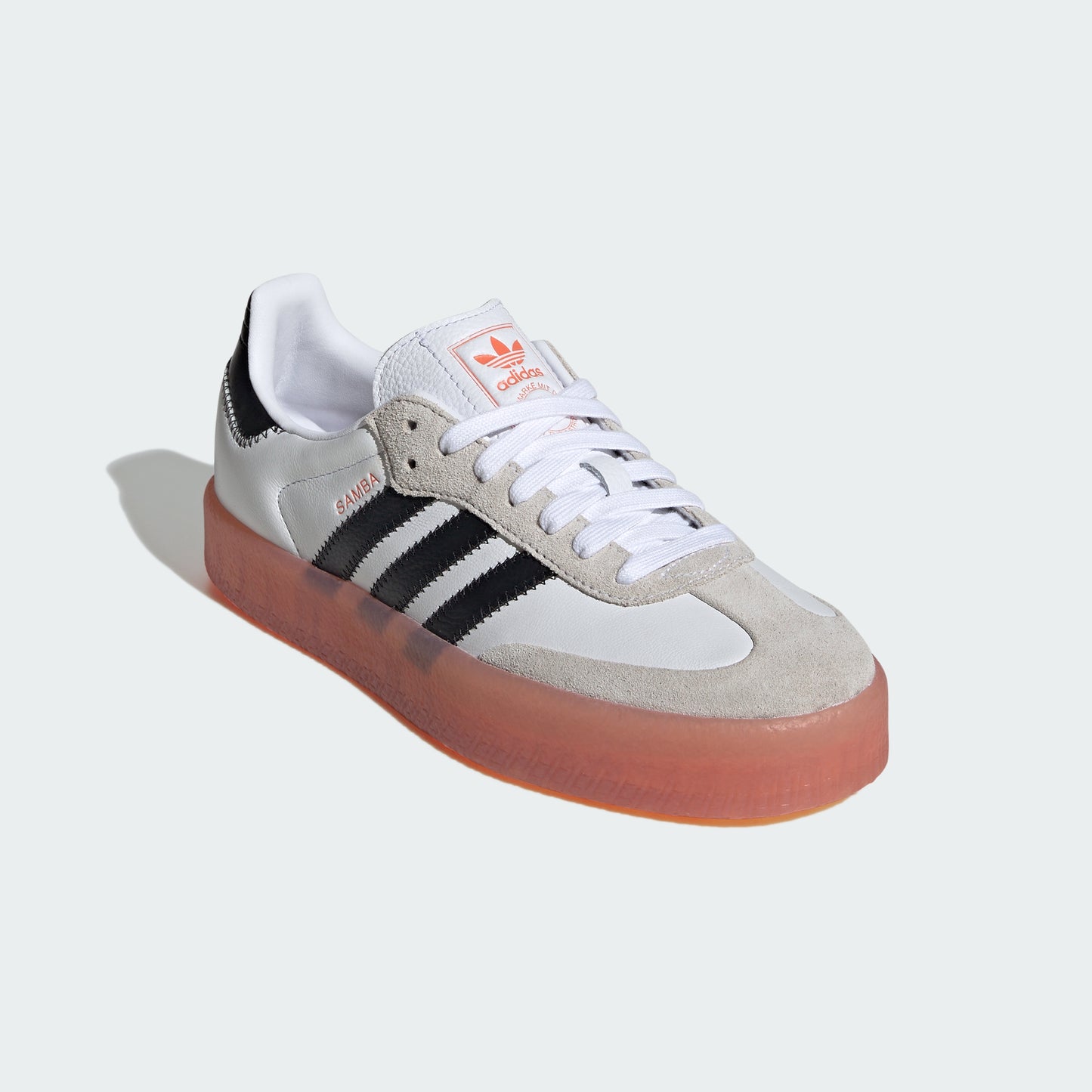 Sambae Shoes (White / Black / Coral)