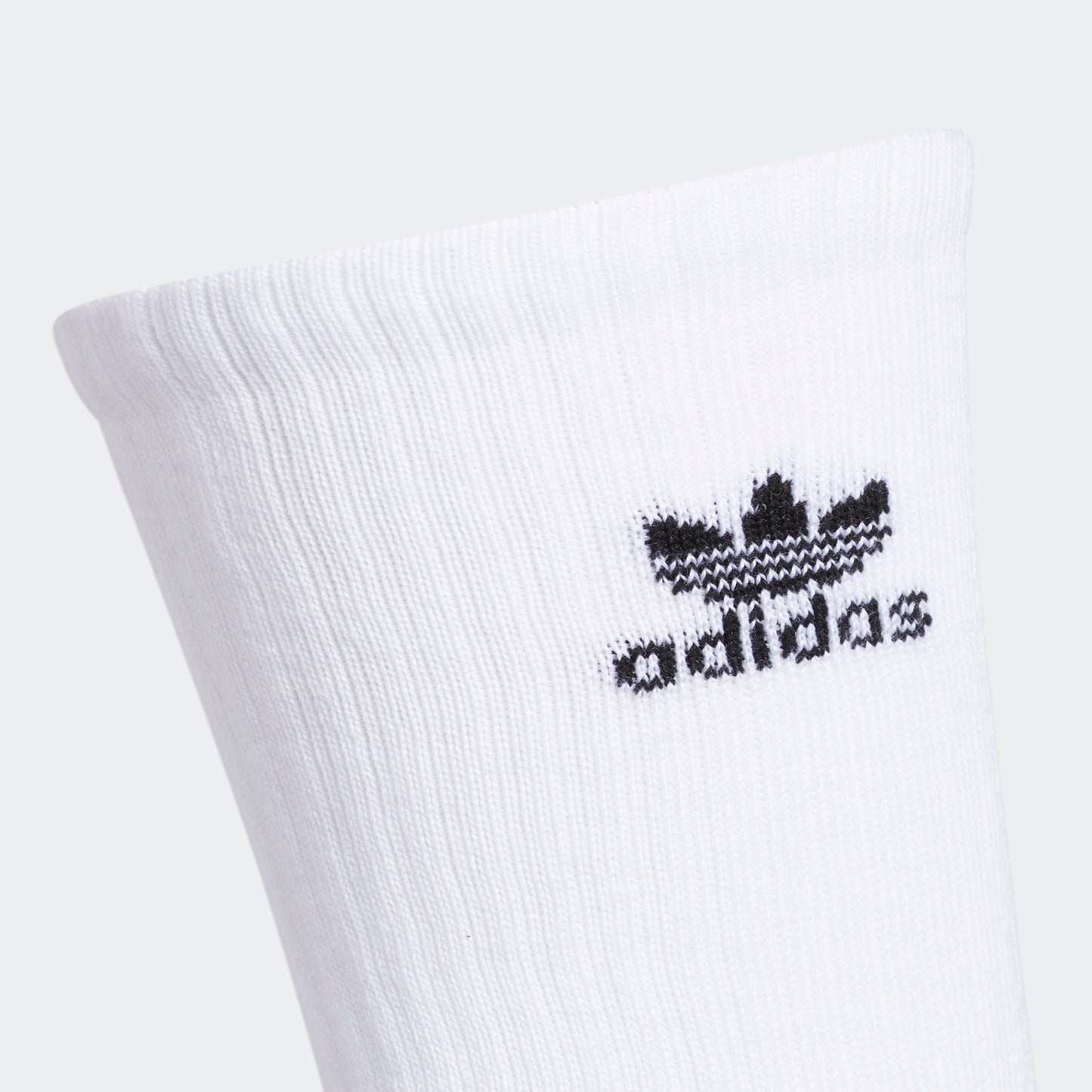 Trefoil Crew Socks 6 Pairs (White / Black)