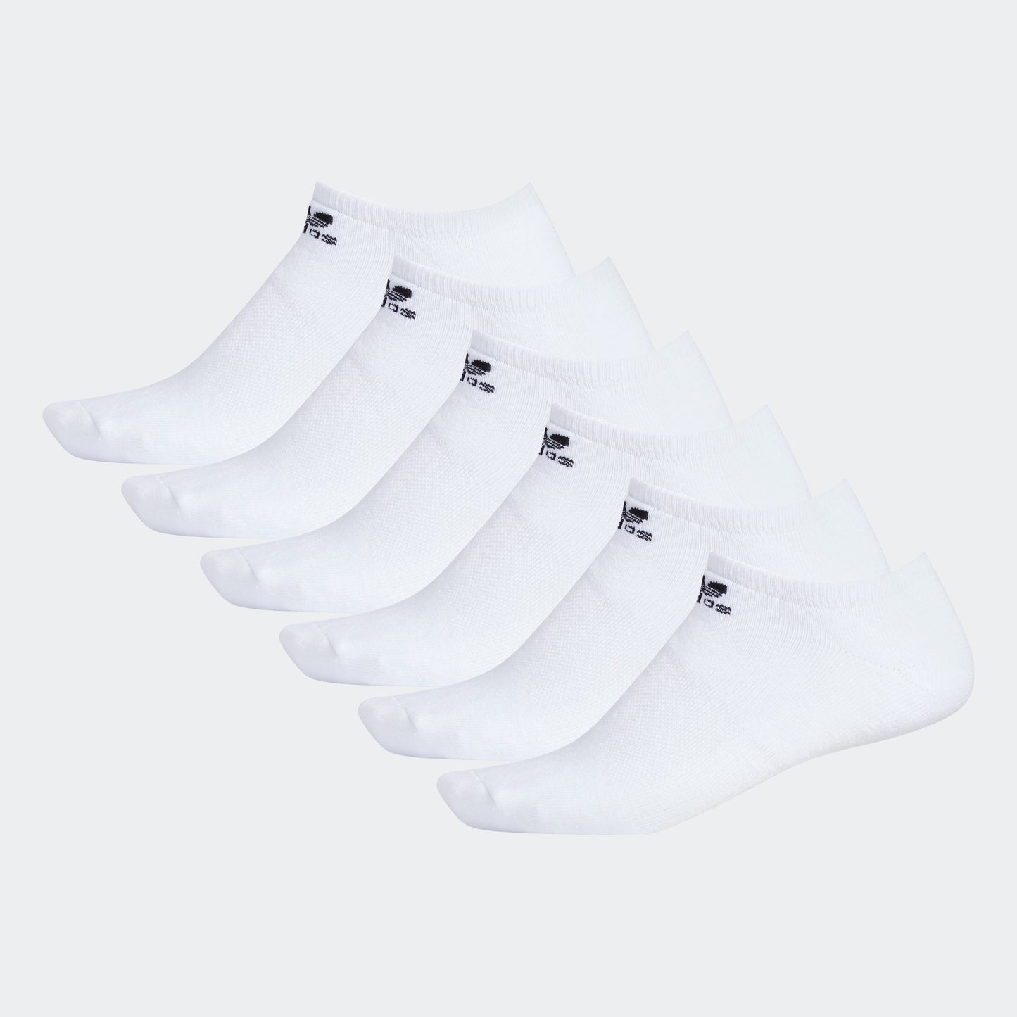 Trefoil No-Show Socks 6 pairs (White / Black)