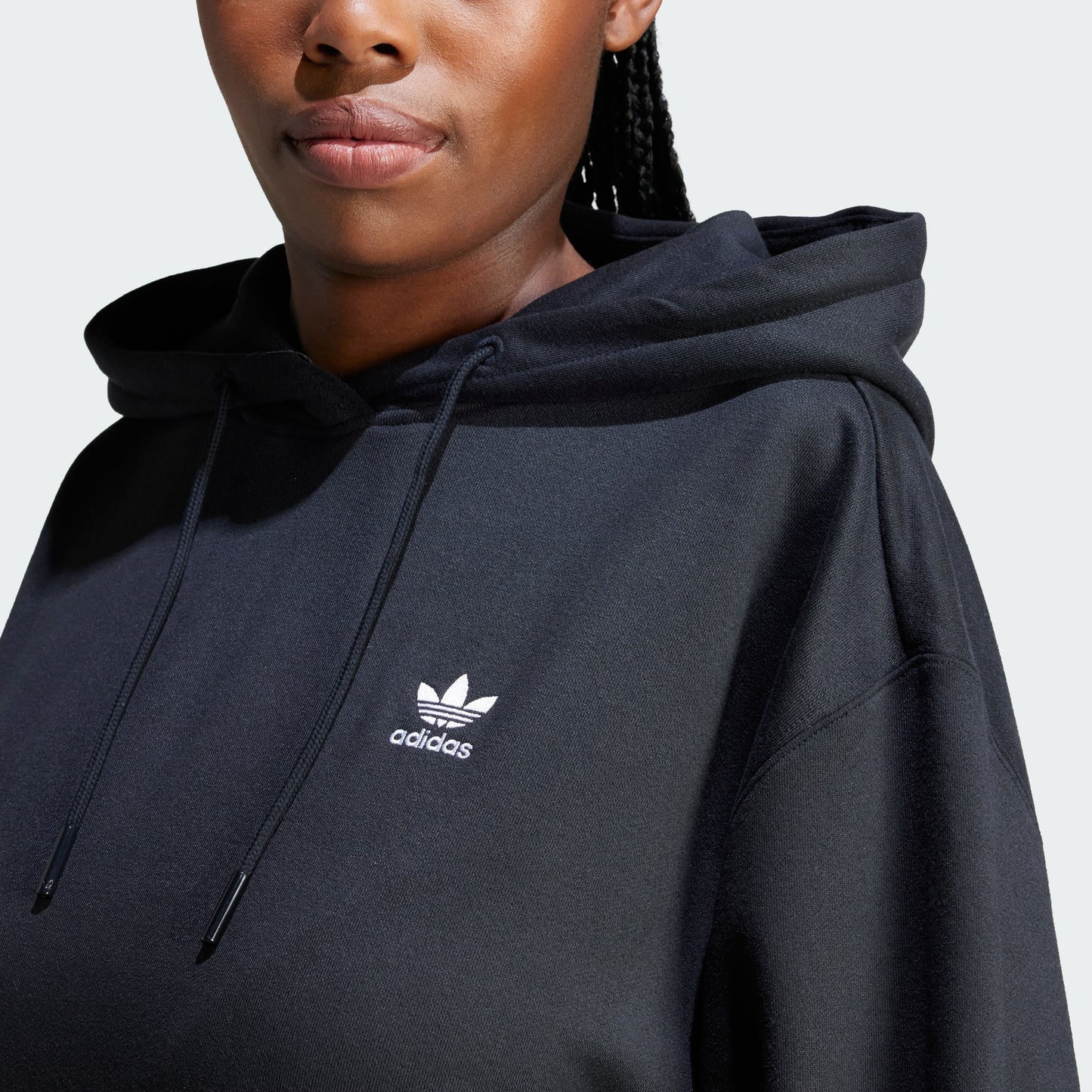 Trefoil Oversized Hoodie (Black)