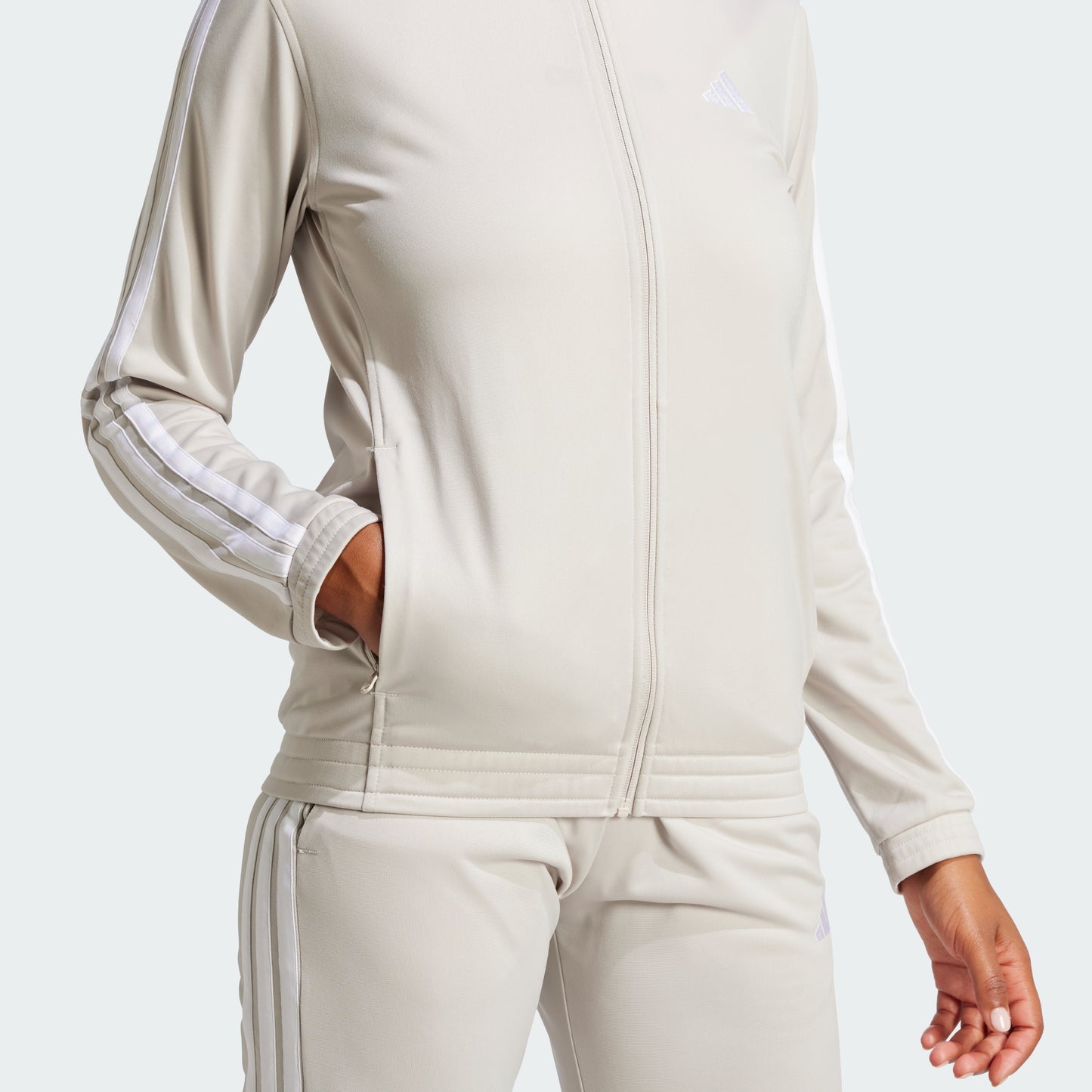 Tricot 3-Stripes Track Jacket (Beige / White)