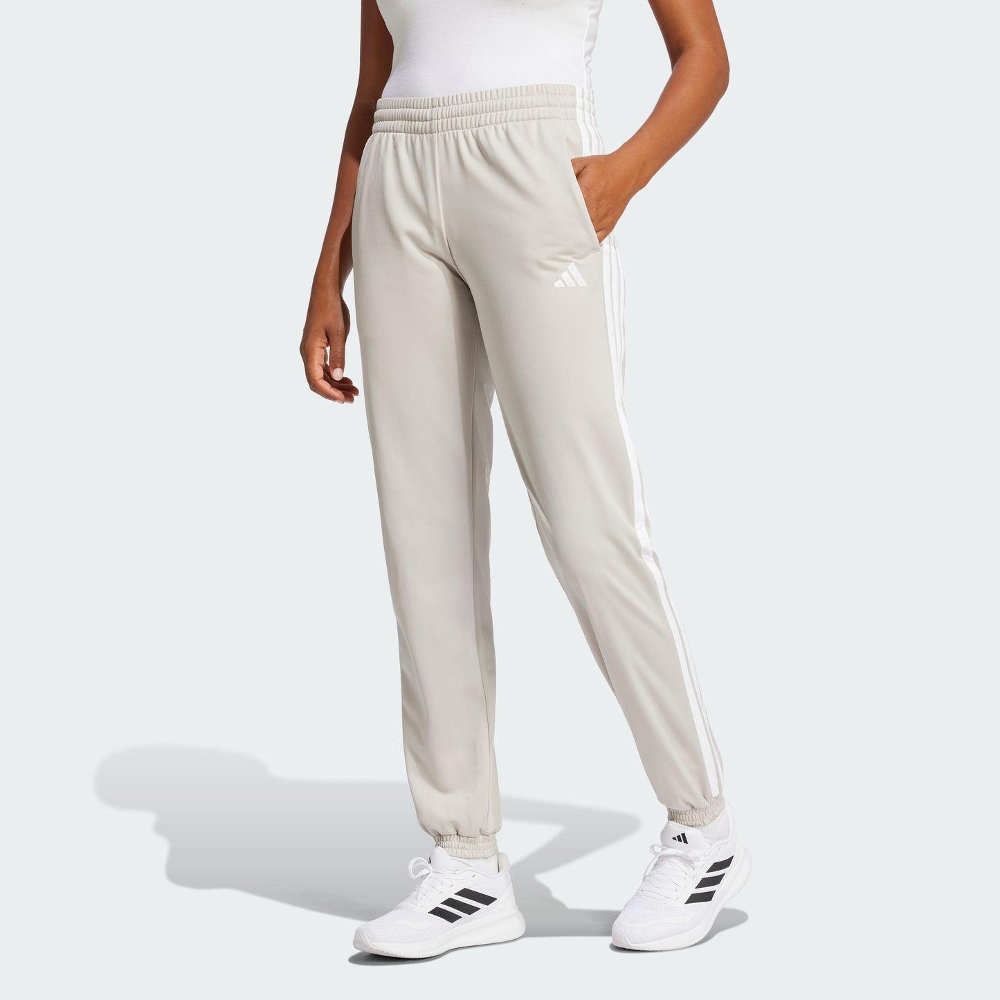 Tricot 3-Stripes Track Pants (Beige / White)