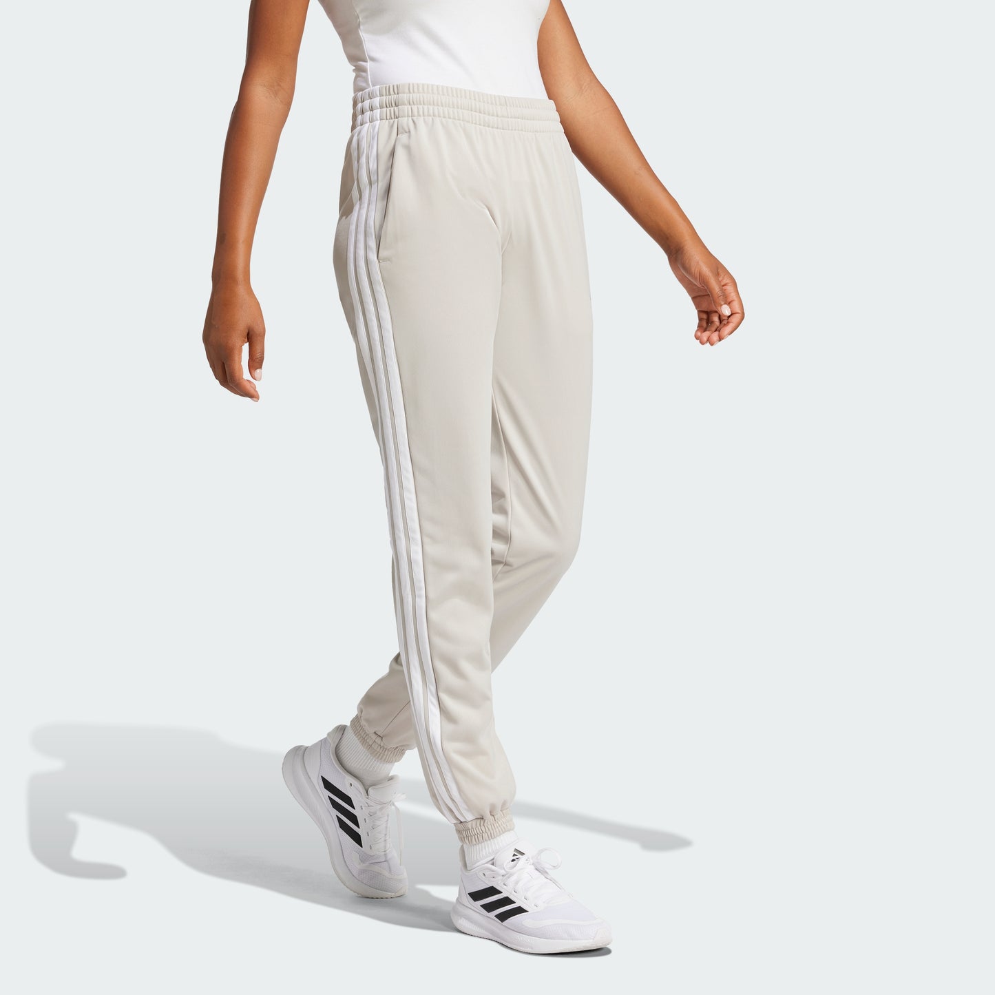 Tricot 3-Stripes Track Pants (Beige / White)