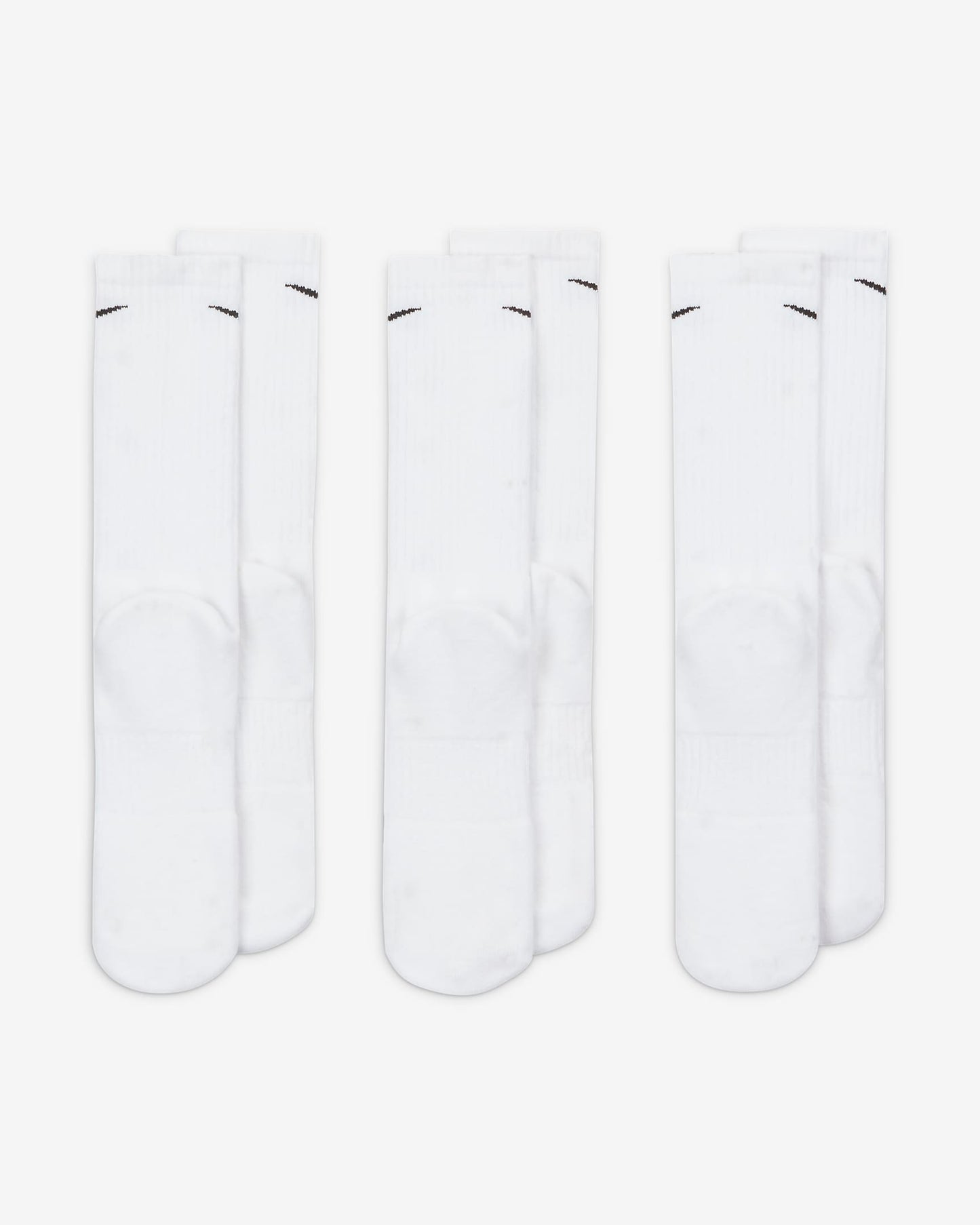Everyday Cushioned Training Crew Socks (3-Pack) (White / Black)