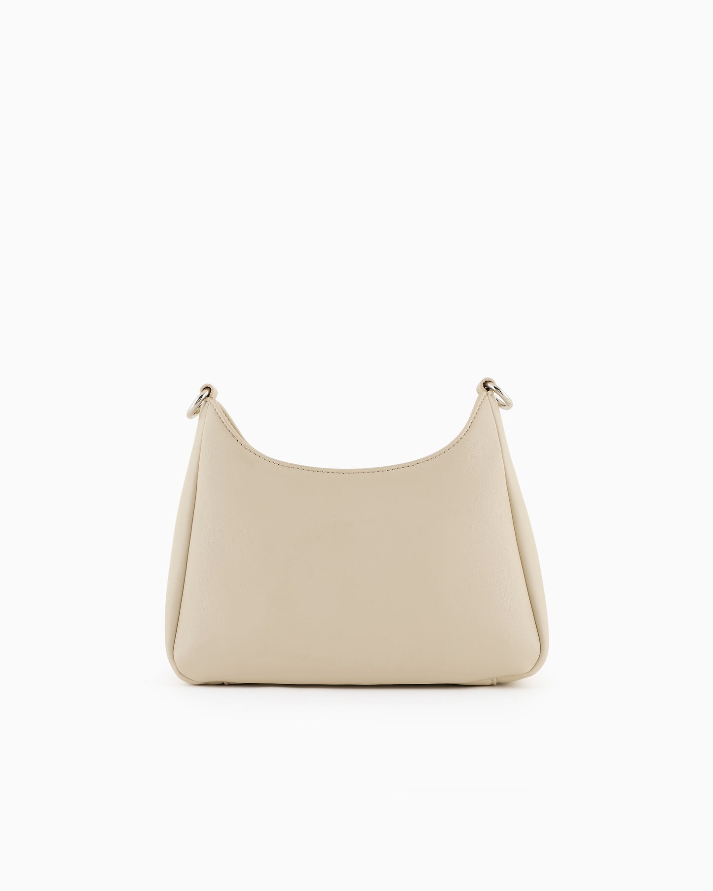 Shoulder Bag with External Pocket (Beige)