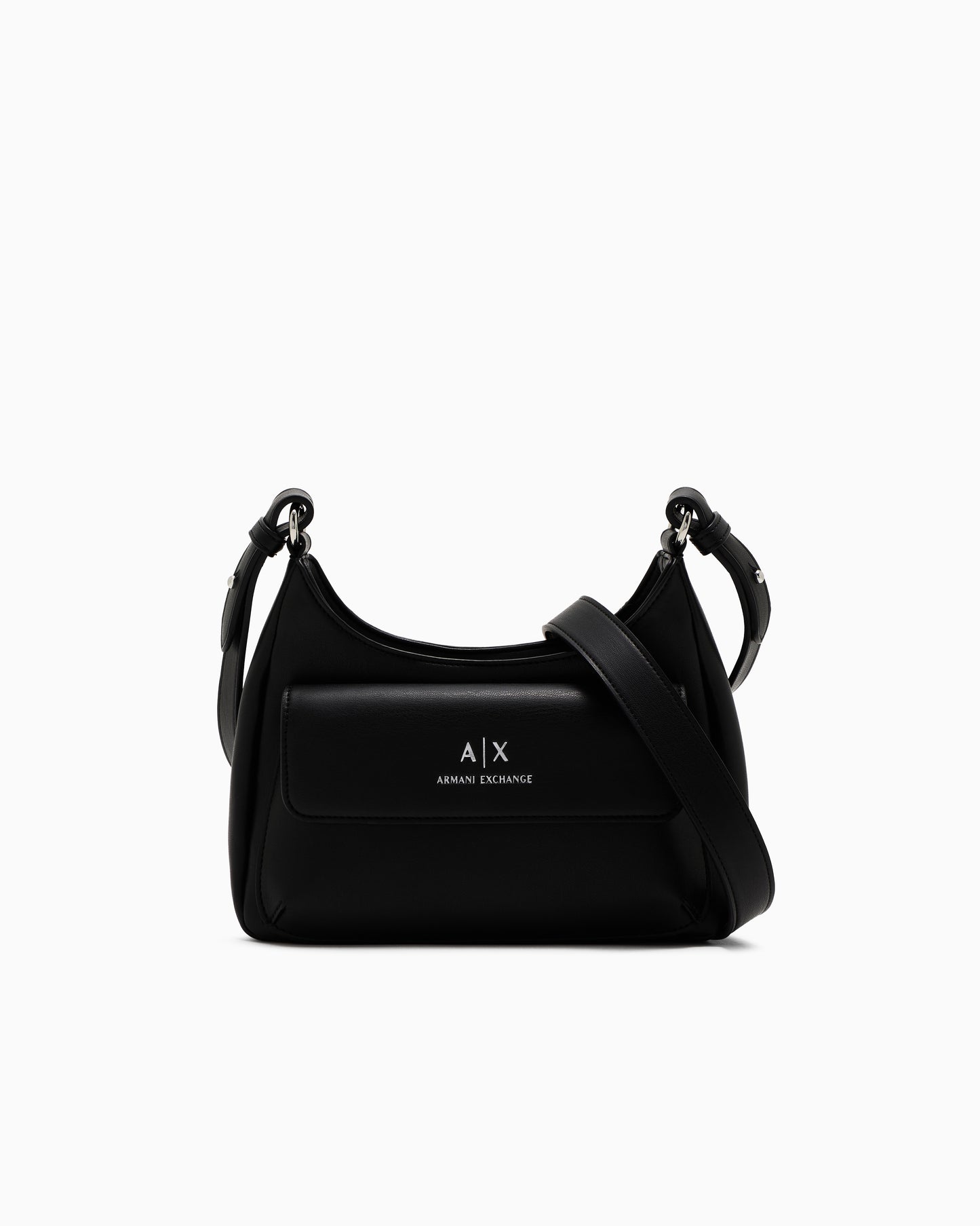 Shoulder Bag with External Pocket (Black)