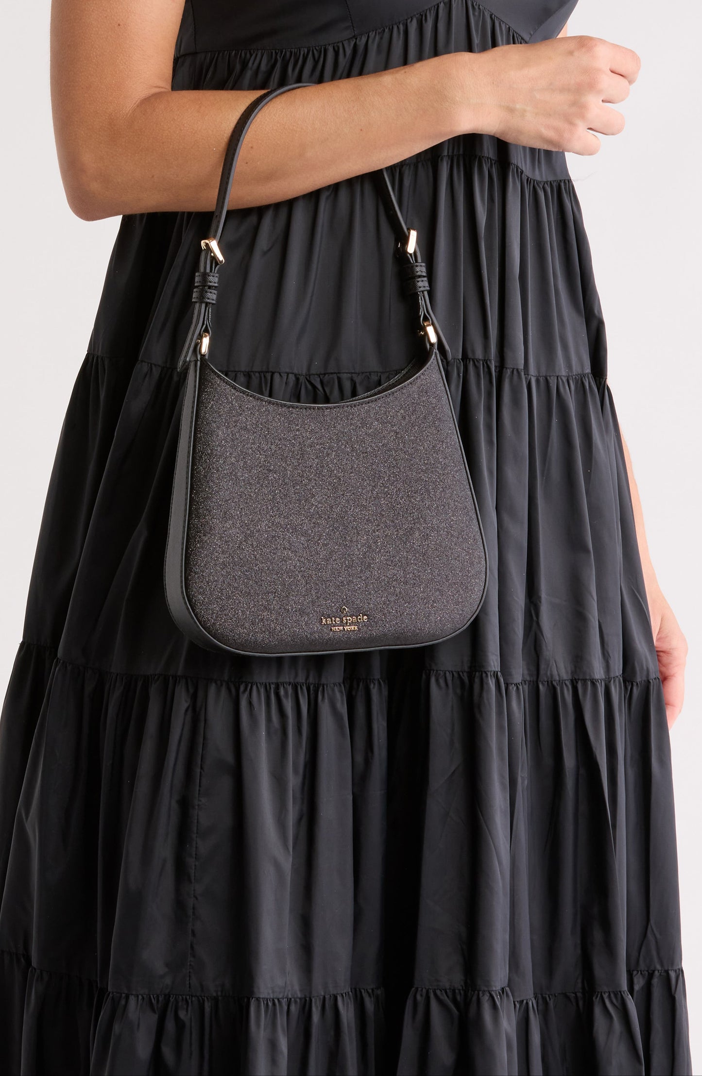 Glimmer Glitter Shoulder Bag (Black)