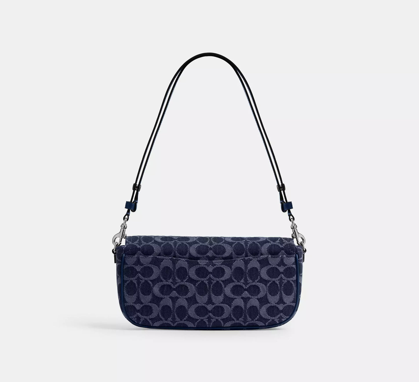 Brook Flap Chain Bag In Signature Denim (Blue)