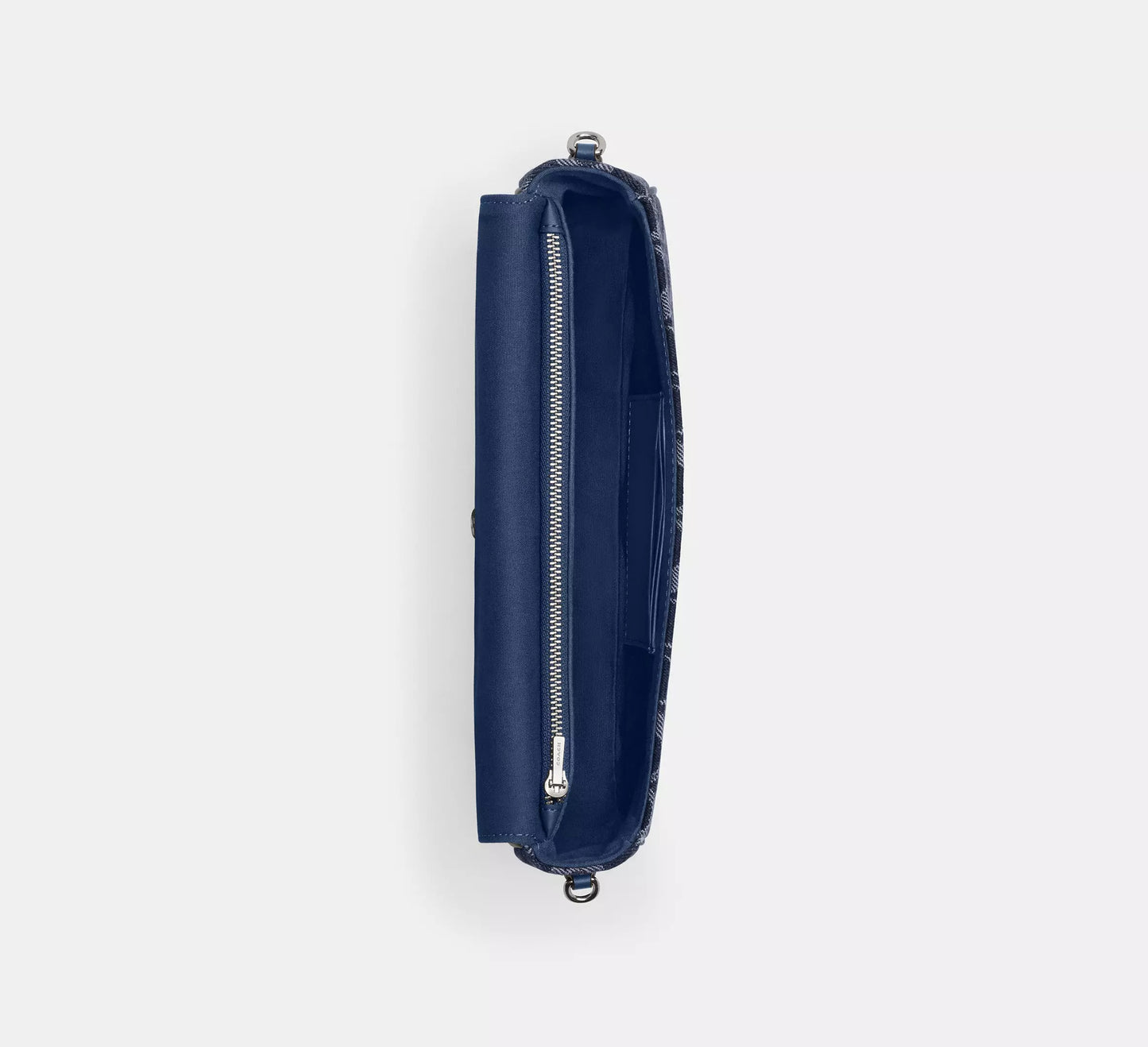 Brook Flap Chain Bag In Signature Denim (Blue)