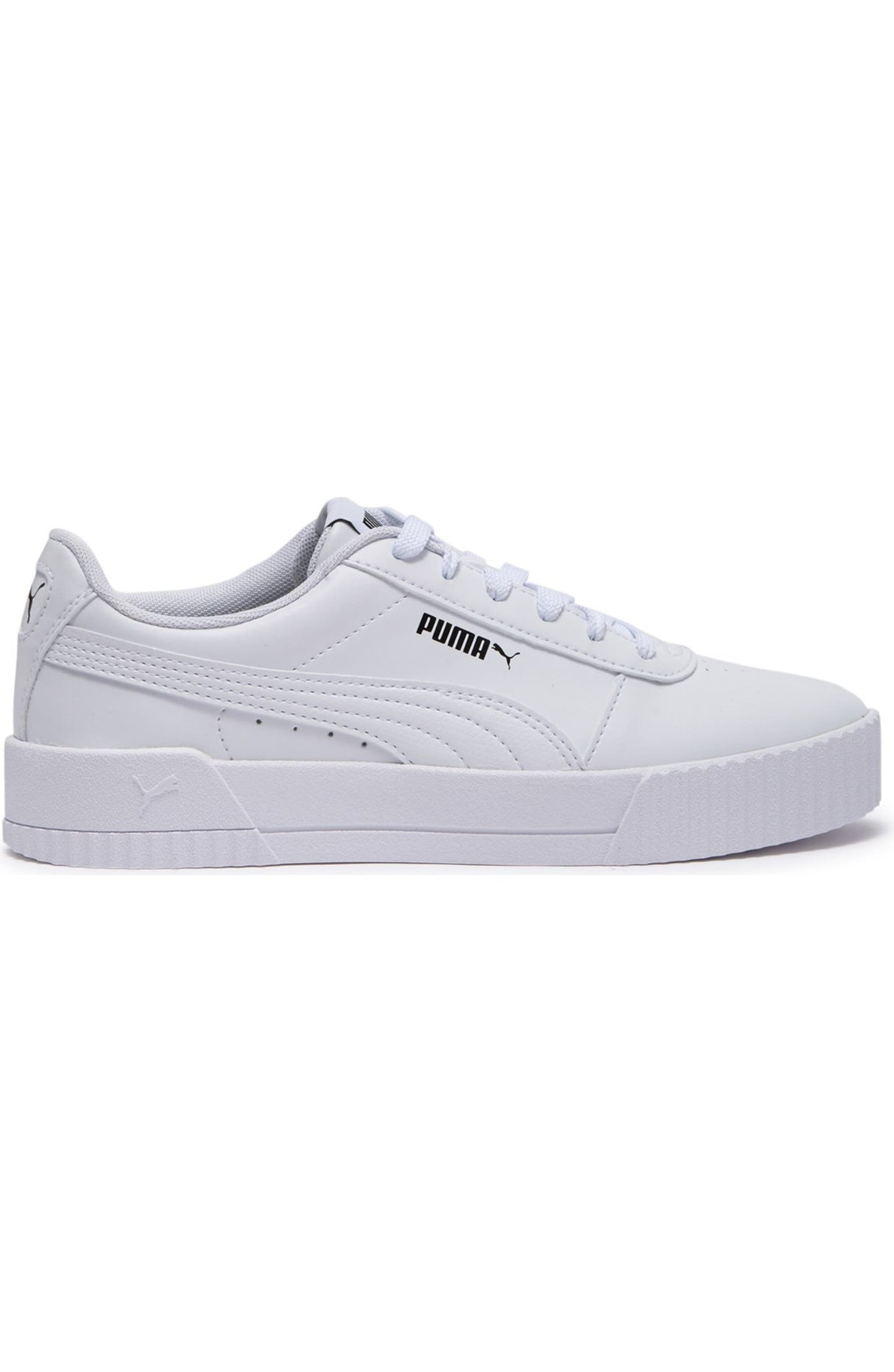 Carina Leather Sneakers (White / White / Black)