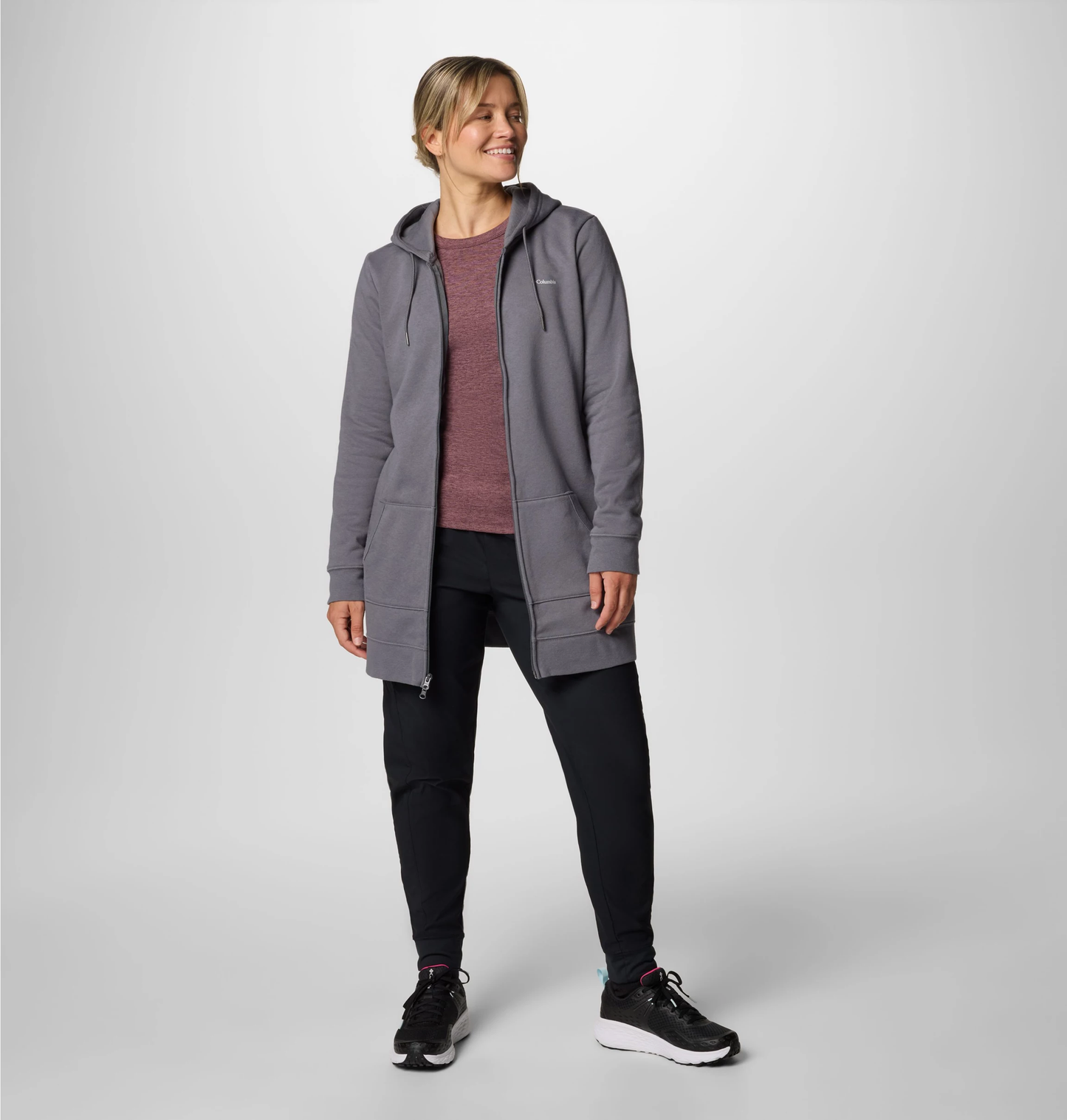 Burr Trail Long Full Zip Hoodie (Gray)