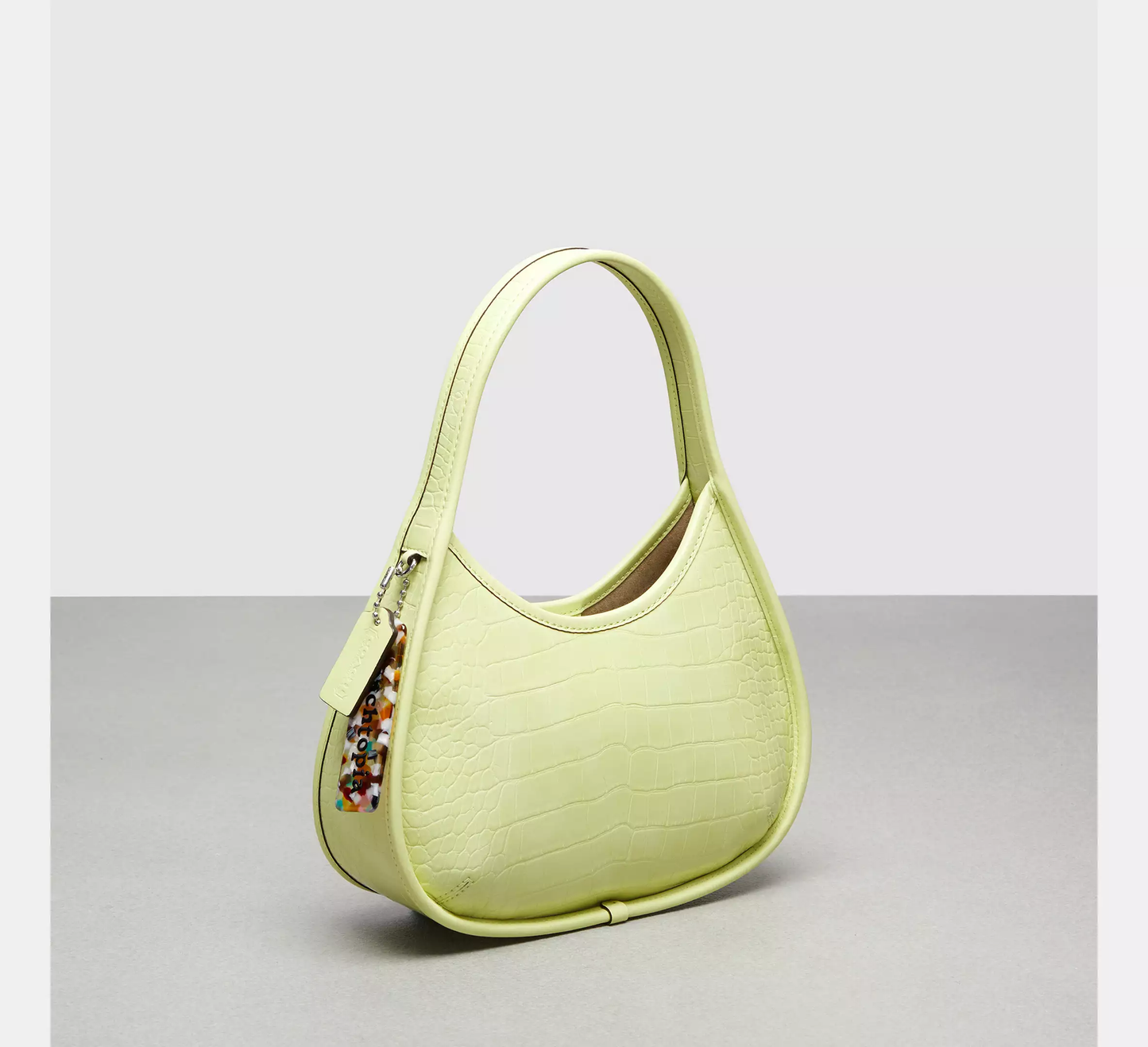 Ergo Bag In Croc Embossed Coachtopia Leather (Pale Lime)
