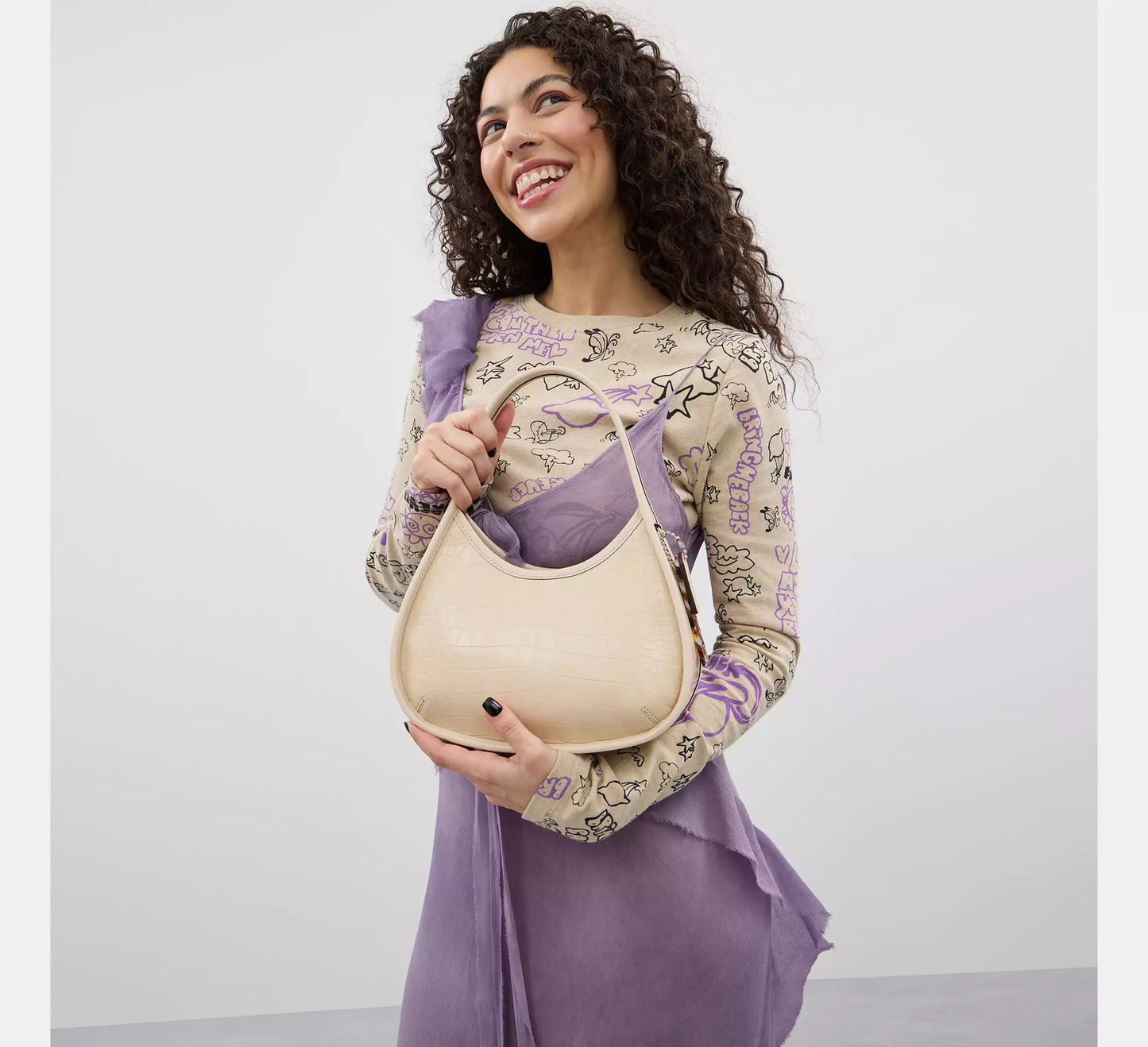 Ergo Bag In Croc Embossed Coachtopia Leather (Cloud)