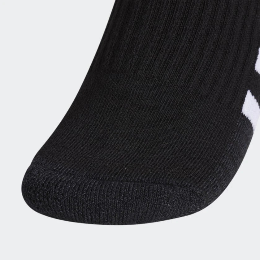 Cushioned No-Show Socks 3 Pairs (Black / White)