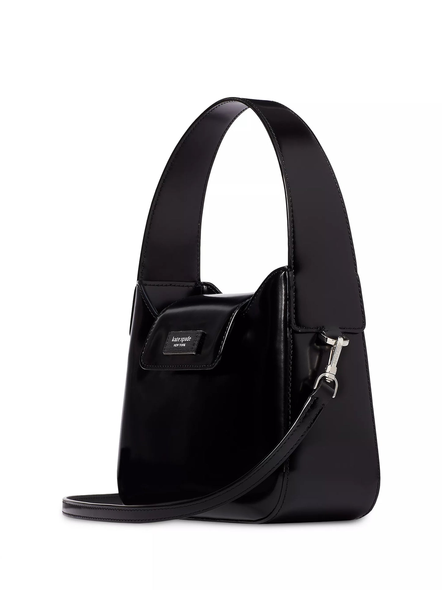 Sam Icon Spazzolatto Leather Mini Hobo Bag (Black)