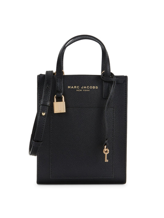 Micro Leather Tote (Black)