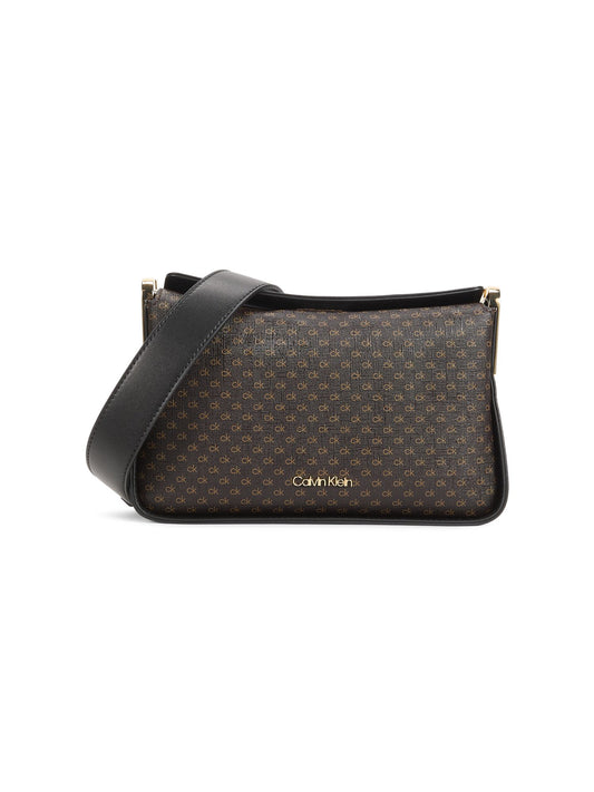 Fay Monogram Shoulder Bag (Brown)