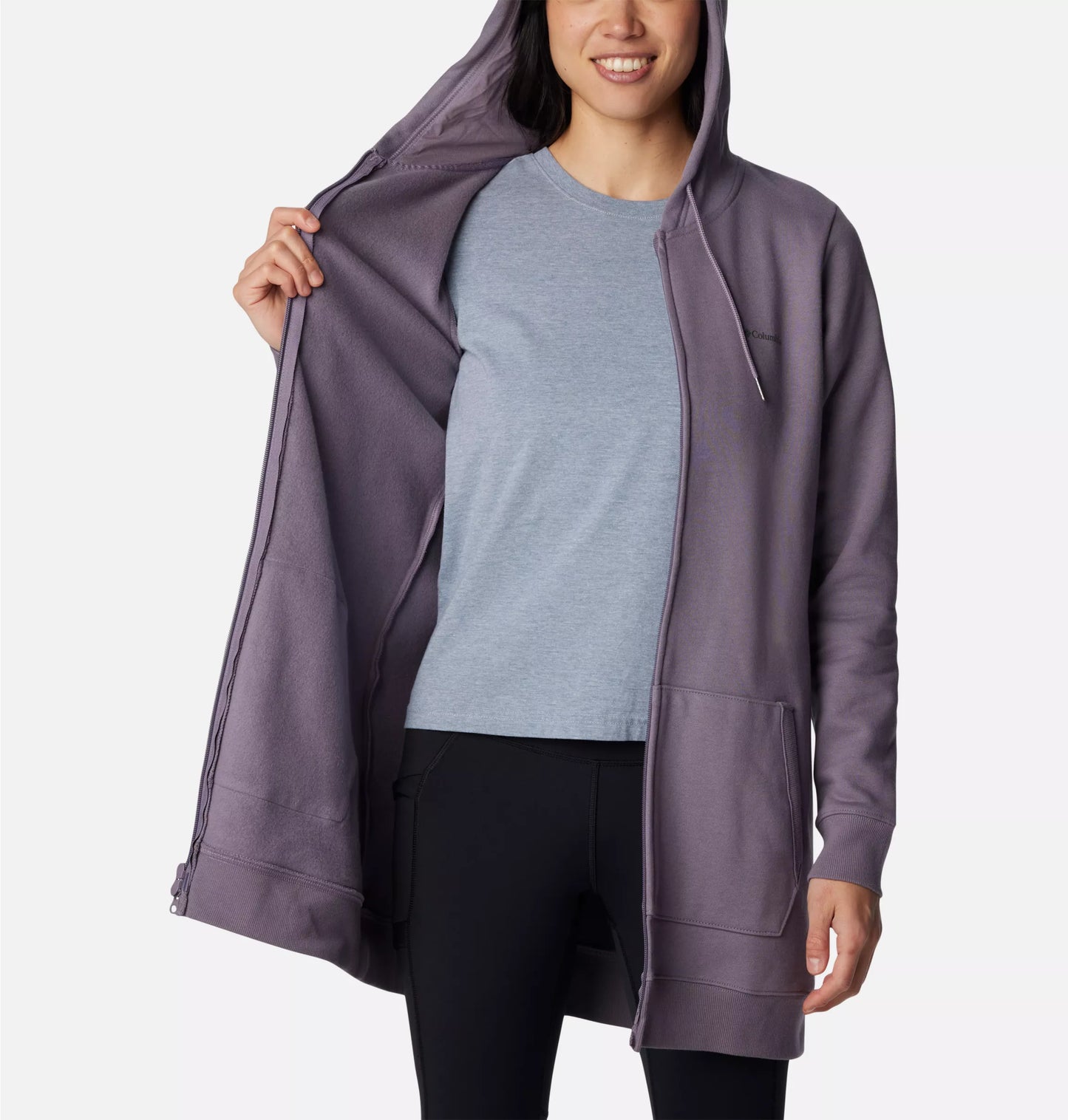 Rush Valley™ Long Full Zip Hoodie (Granite Purple)