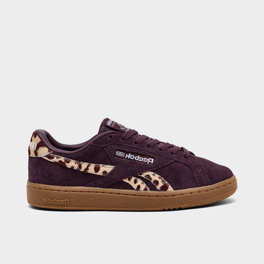 Club C Grounds UK Casual Shoes (Black Cherry / Cheetah)