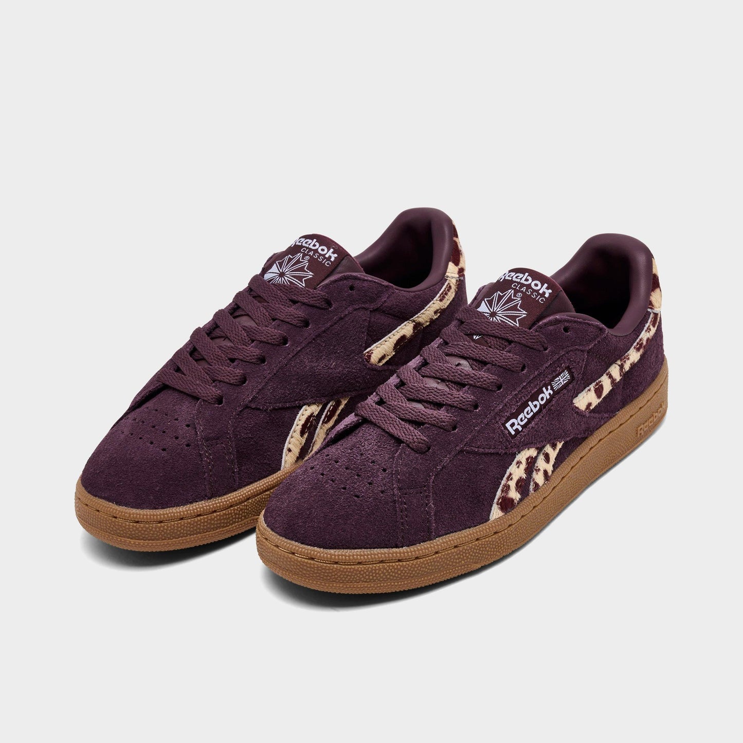 Club C Grounds UK Casual Shoes (Black Cherry / Cheetah)