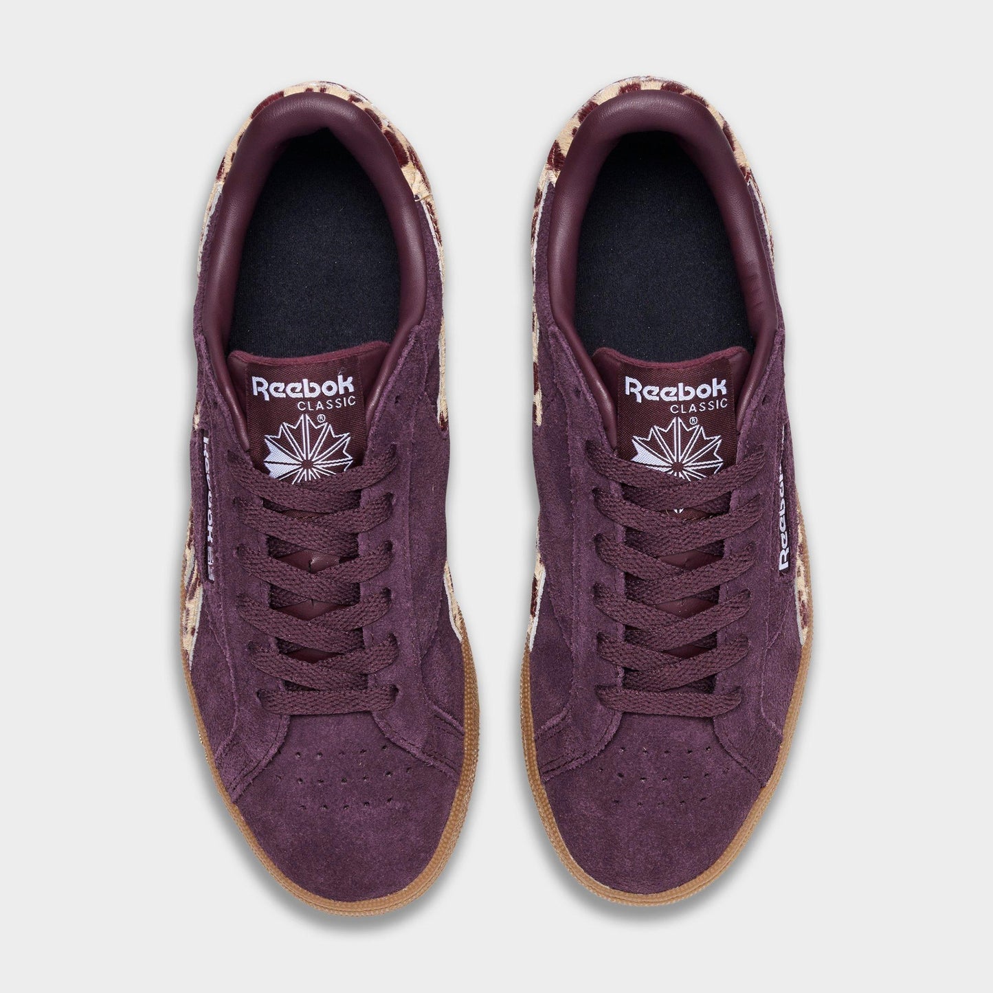 Club C Grounds UK Casual Shoes (Black Cherry / Cheetah)
