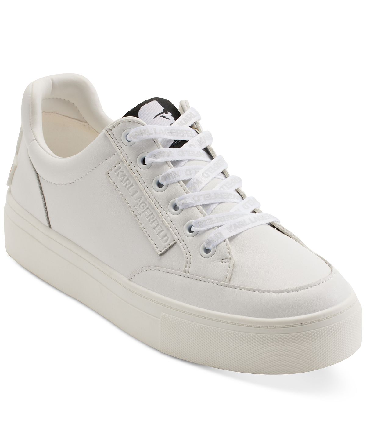 Calico Patch Embellished-Heel Sneakers (Bright White)