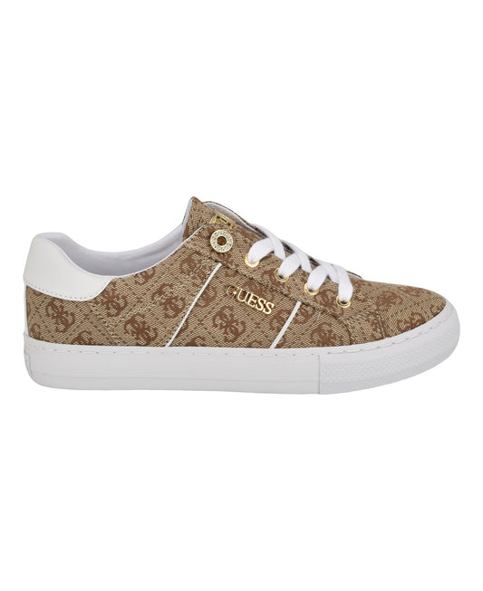 Loven Lace-Up Sneakers (Medium Brown Logo)