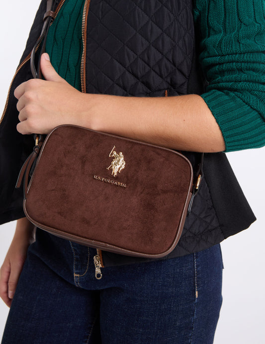 SUEDE CROSSBODY BAG