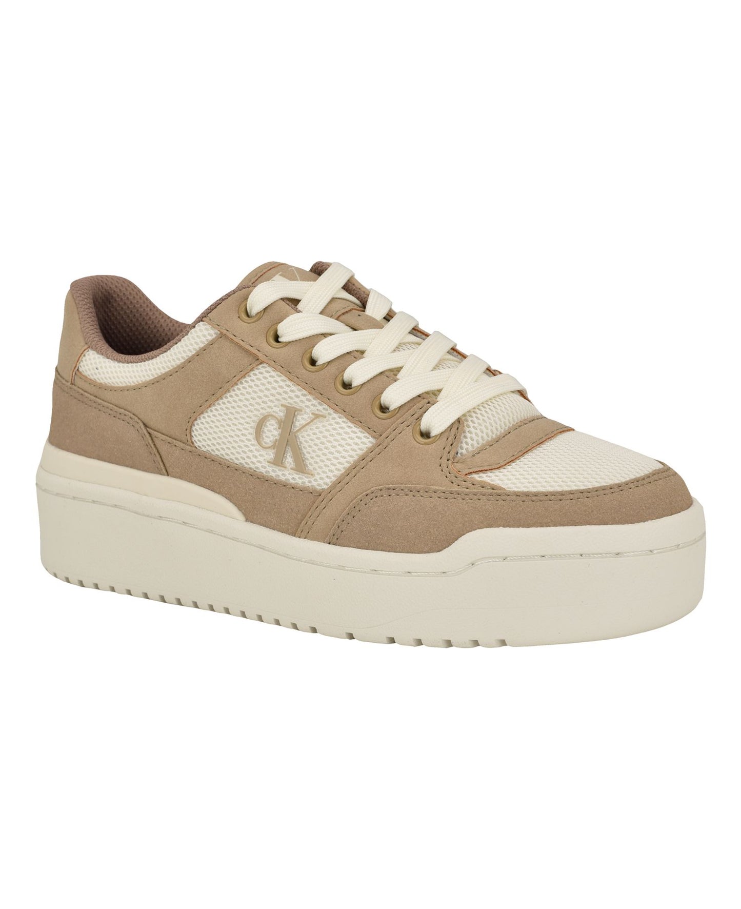 Alondra Lace-Up Platform Sneakers (Natural)