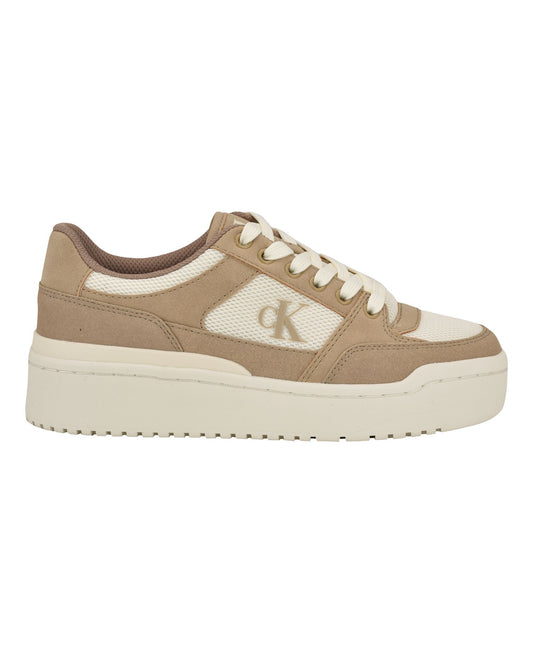 Alondra Lace-Up Platform Sneakers (Natural)