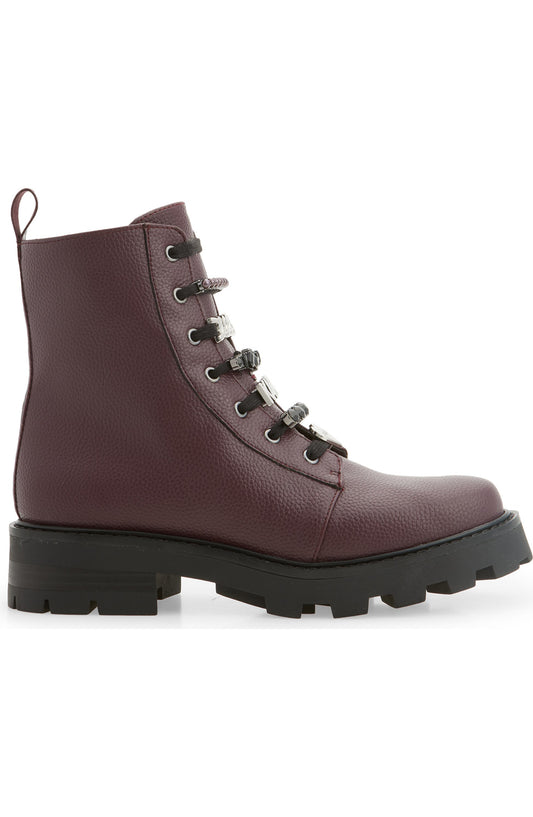 Mela Lug Sole Boot (Wine)