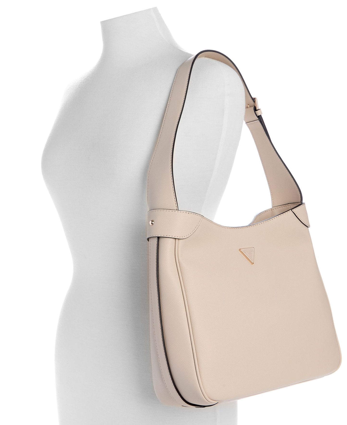 Fedora Hobo Shoulder Bag (Bone)