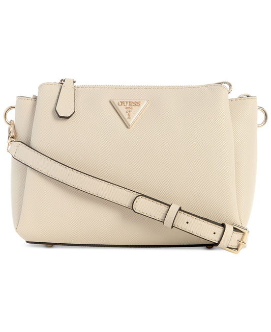 Noelle Triple Compartment Crossbody (Light Beige)
