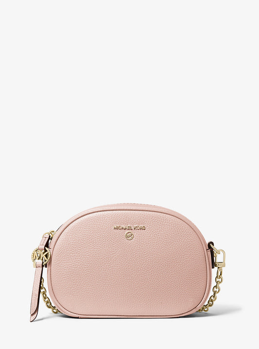 Jet Set Small Pebbled Leather Convertible Camera Bag (Soft Pink)
