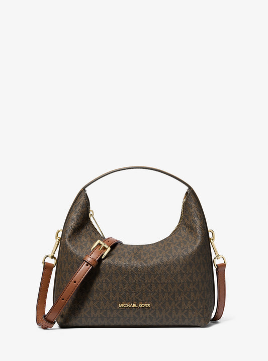 Ember Small Signature Logo Messenger Bag (Brown)