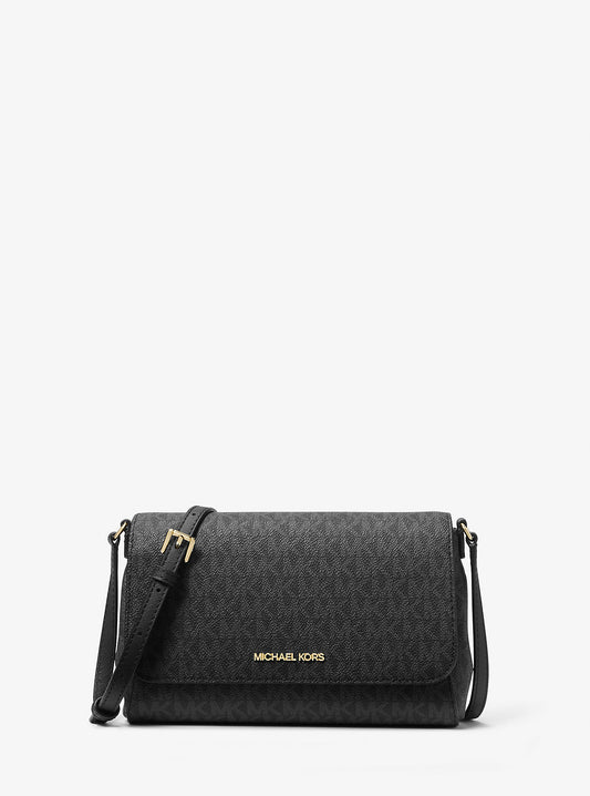 Medium Logo Convertible Crossbody Bag (Black)