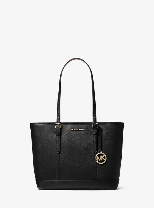 Jet Set Travel Small Saffiano Leather Tote (Black)