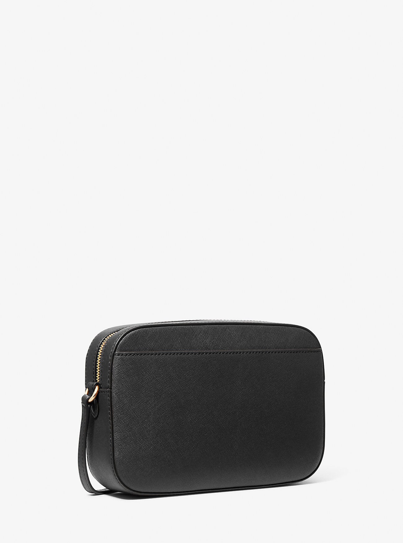 Jet Set Large Saffiano Leather Crossbody Bag (Black)